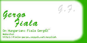 gergo fiala business card